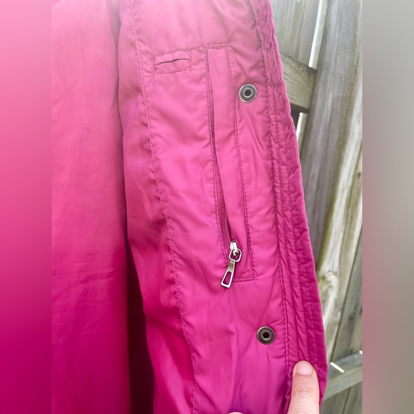 Petite Lands' End Faux-Fur Hood Down Winter Coat Size L/P 14-16 - Picture 8 of 16